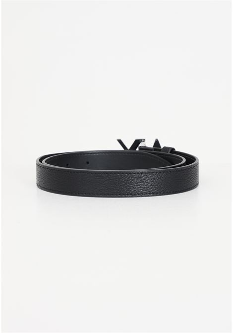 Black leather belt with logo plaque for women ARMANI EXCHANGE | 9411252F74500020